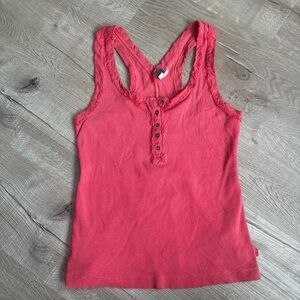 We The Free Red Racerback Tank Top